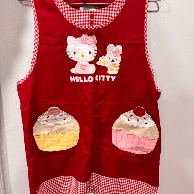 고전 헬로키티 머핀 앞치마 산리오