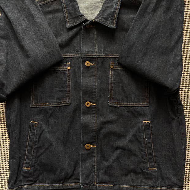 트릴리온 워싱 스티치 데님자켓 인디고 XL