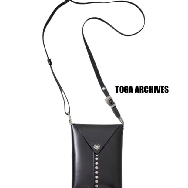 [OS] 토가 풀라 레더 숄더 파우치 블랙