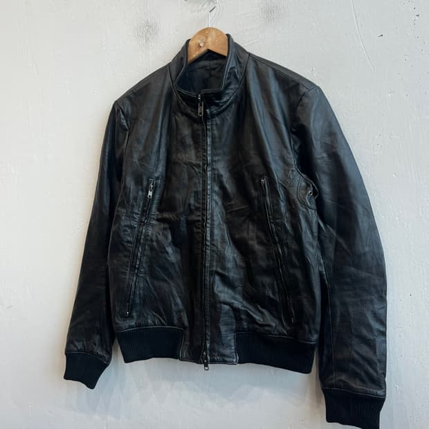 V-MEX 레더 라이더 봄버자켓