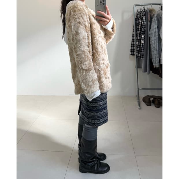 빈티지 논카라 퍼 자켓