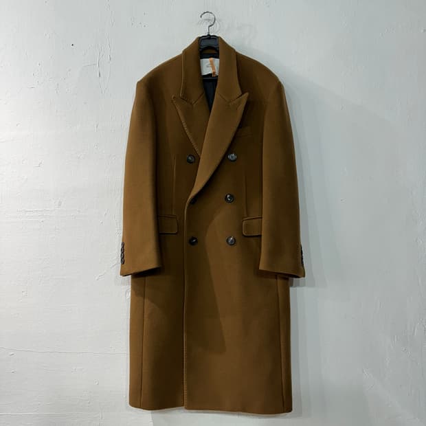 DUNST 던스트 카멜 브레스트 더블코트 L