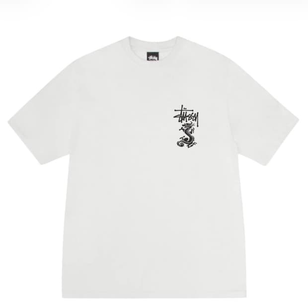 스투시 더블 드래곤 피그먼트 티셔츠 XXL