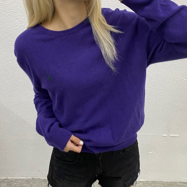 폴로 랄프로렌 그린포니 퍼플니트 L