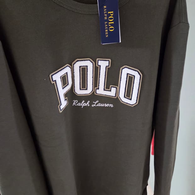 폴로 기모 맨투맨 올리브그린 빅사이즈 새상품