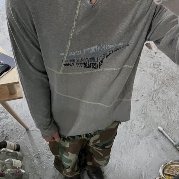 Digital Fortran grunge long tee