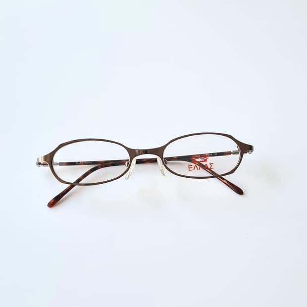 데드스탁 빈티지 브라운 슬림 메탈 안경테 624