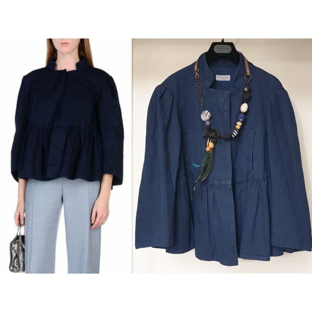 명품 DRIES VAN NOTEN 드리스반노튼 페플럼 블레이저 자켓