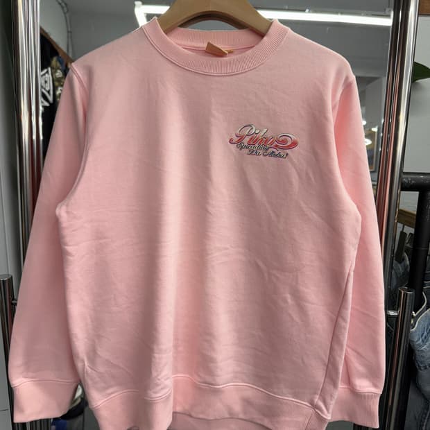 Piko 빈티지 핑크 스웻셔츠