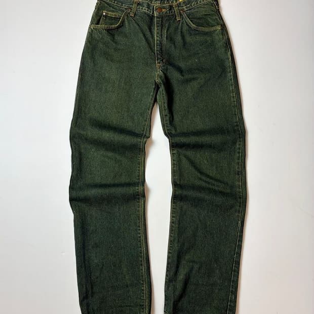 랭글러 00's 딥그린 워싱 데님 팬츠 PN8234