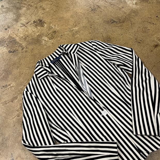 [정품/6] 폴로 랄프로렌 스트라이프 셔츠 블랙 화이트 b17