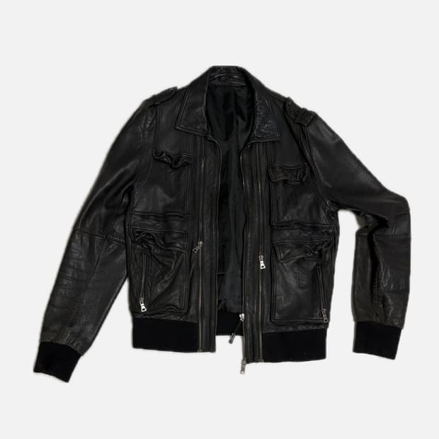 레더 봄버 자켓