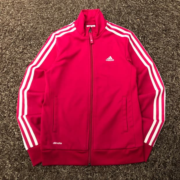 아디다스 핑크 져지 트랙 자켓