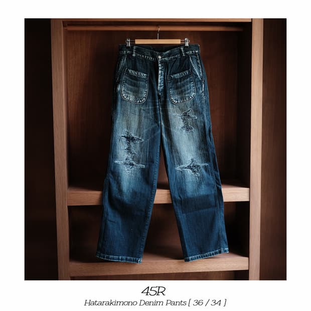 45R 하타라키모노 데님 팬츠 36(34)사이즈