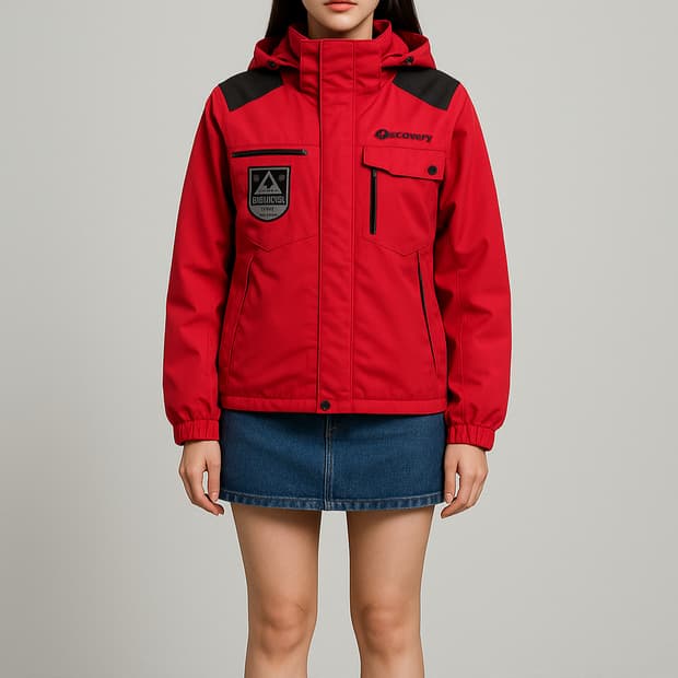 디스커버리 익스페디션 레드 폴리 점퍼 재킷_95