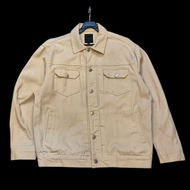 XL(착샷잇음) 베이지 면 트러커자켓 