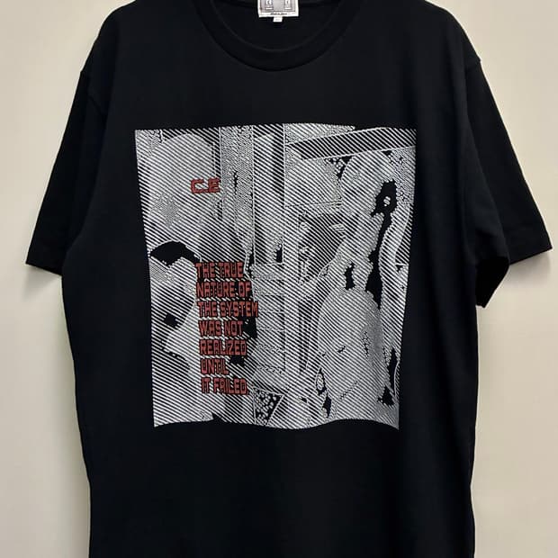 (XL)Cav Empt 카브엠트 시스템 그래픽 코튼 반팔티셔츠 블랙
