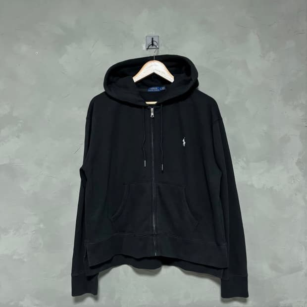 폴로 검정 후드집업
