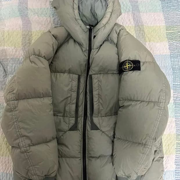[L]23FW 스톤아일랜드 크링클랩스 세이지그린 패딩