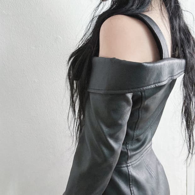 bcbgmaxazaria 레더 라이더타입 원피스