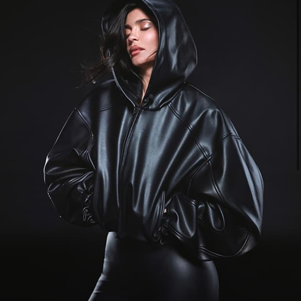 KHY faux leather hooded jacket (XS)