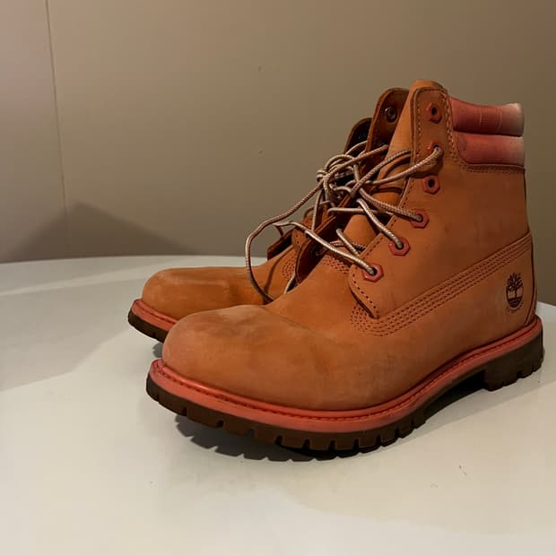 팀버랜드 6인치 프리미엄 워터프루프 핑크 부츠