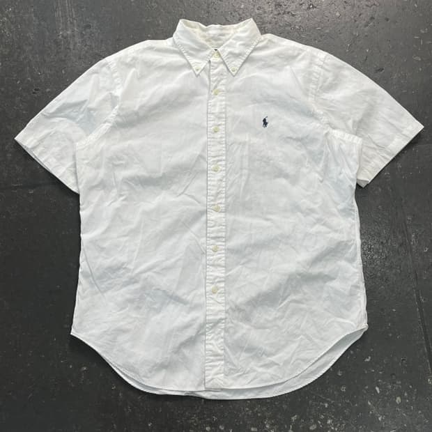 100 폴로 화이트 셔츠 