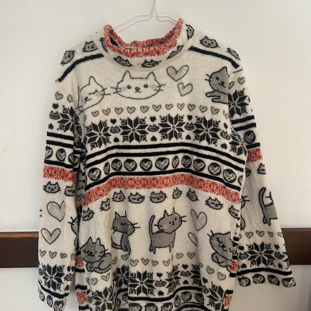 고양이 수면 티셔츠 