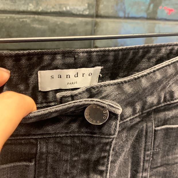 산드로 앞포켓 흑청바지