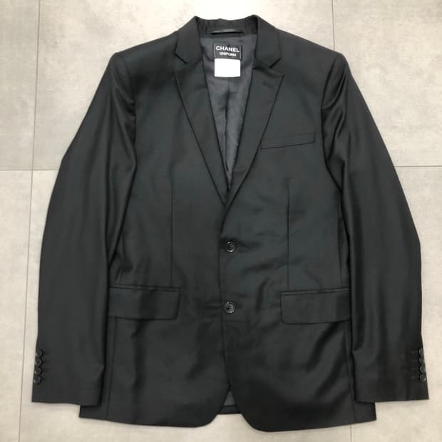 샤넬 유니폼 남성 수트 자켓 블랙 46