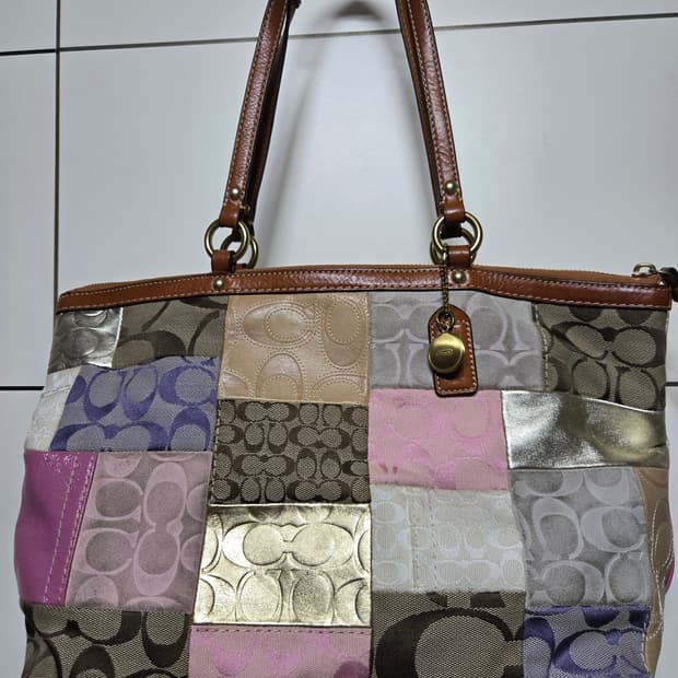 코치 패치워크 숄더백