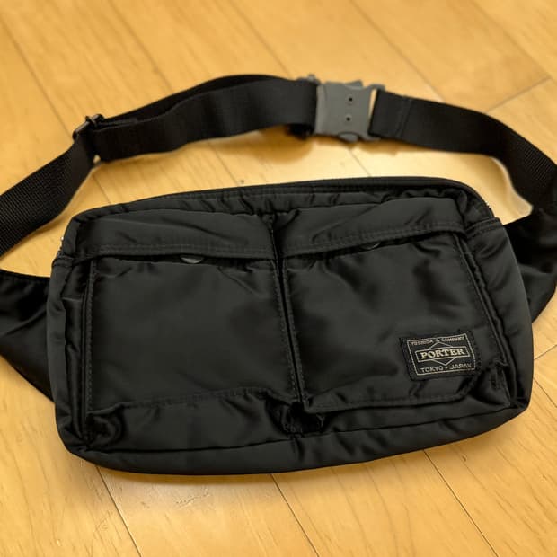 [요시다포터] 탱커 힙색, 슬링백 (블랙)