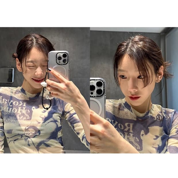 오픈와이와이 openyy 발레리나 메쉬 탑 카키 레이어트