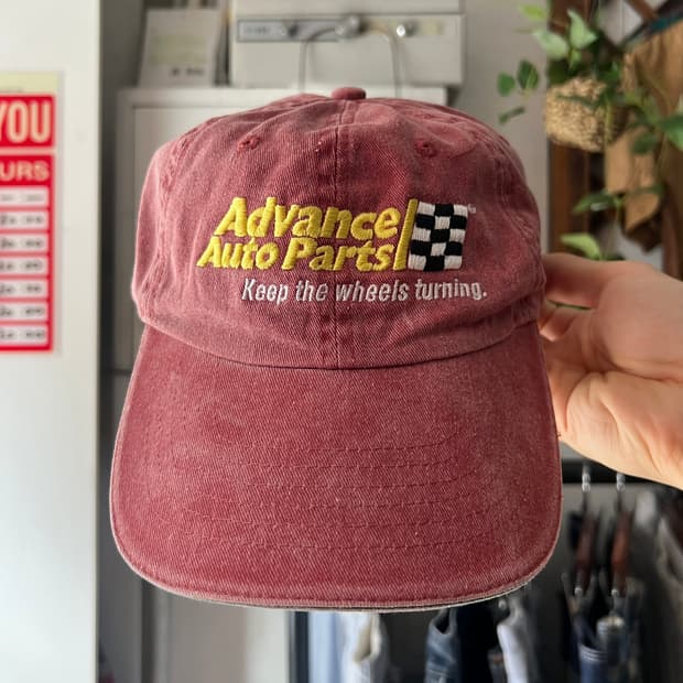 USA 빈티지 Adance Auto Parts 레드 워싱 볼캡