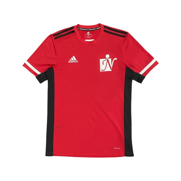 Adidas N 레드 축구부 반팔 티셔츠