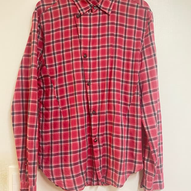 시스템 옴므 체크 셔츠