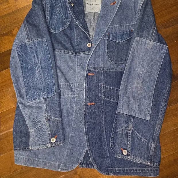 네이머클로딩 패치워크 데님 자켓