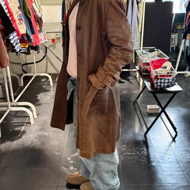 빈티지 양가죽 코드 자켓