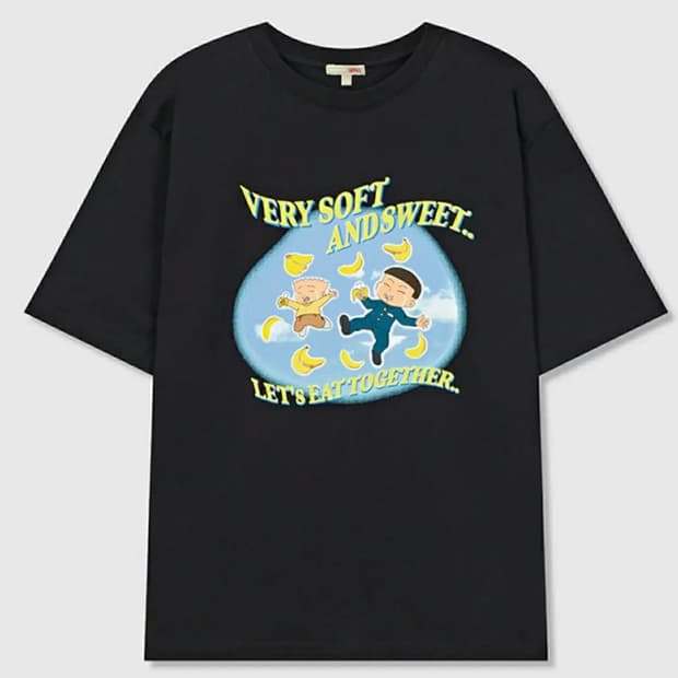 [새제품/단종] 검정고무신 티셔츠 black L