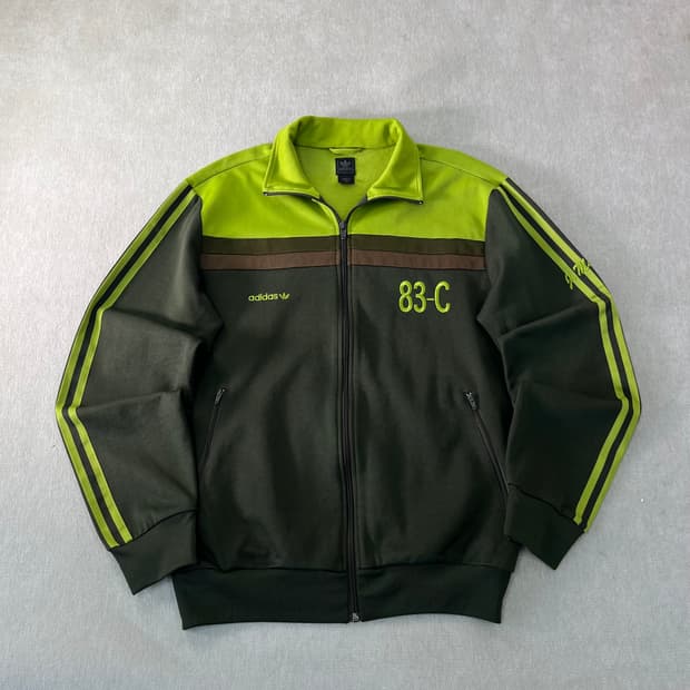 100 아디다스 X 오아이스 83-C 카키 트랙탑 져지