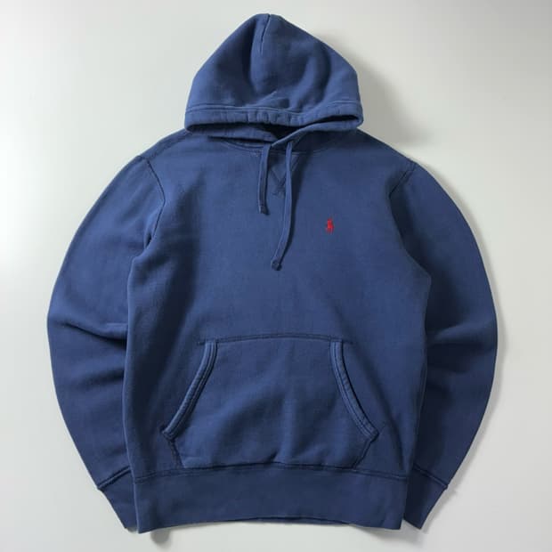 Polo  폴로 랄프로렌 자수 코튼 블루 후드티 