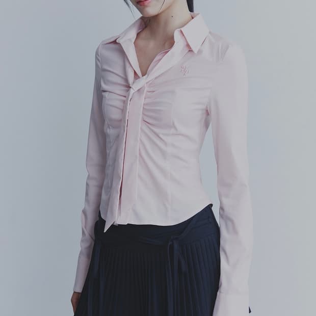 VIVIAN SCARF SHIRT pink