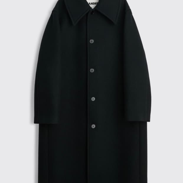 질샌더 싱글 브레스티드 울 코트