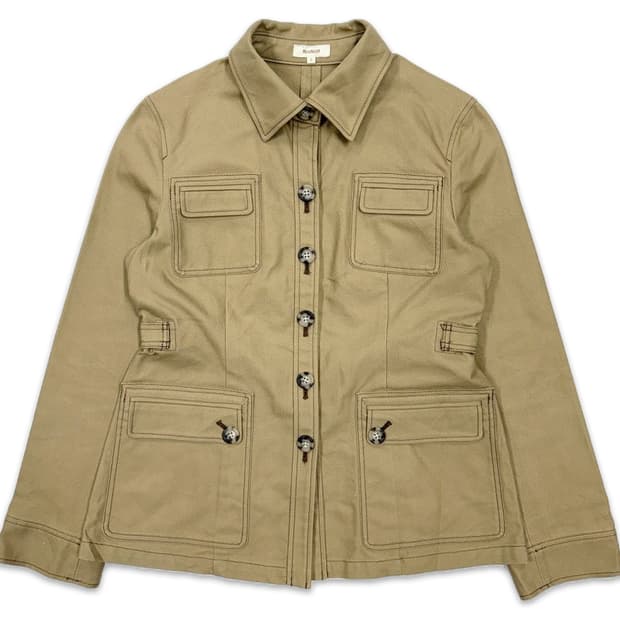 빈티지 hushush 브라운 베이지 포켓 싱글 자켓