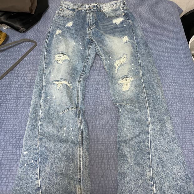 슬로우애시드 디스트로이드 플레어 핏 데님