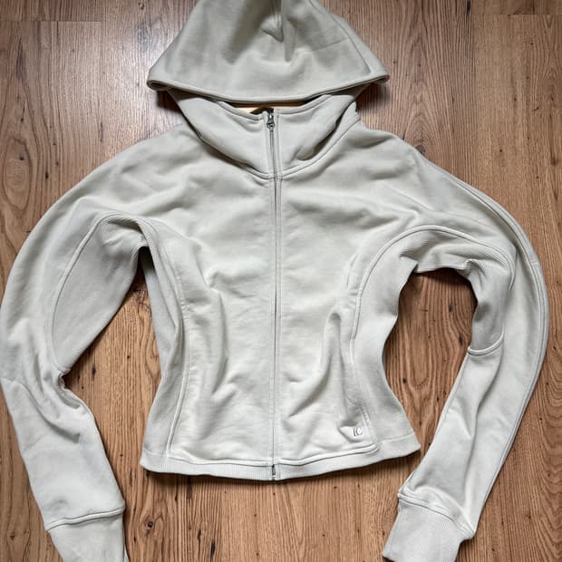 로우클래식 사이드 립 집업 후드집업 베이지