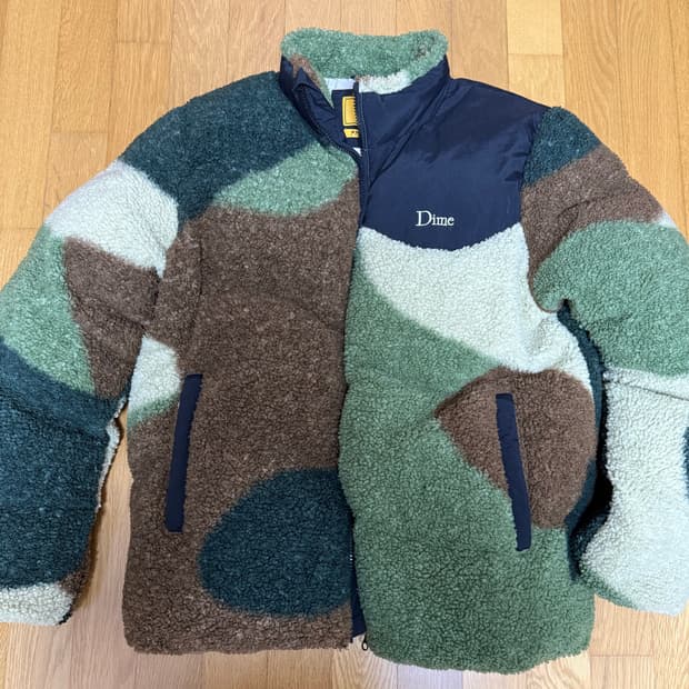 Dime 다임 플리스 자켓 카모 패턴 L사이즈