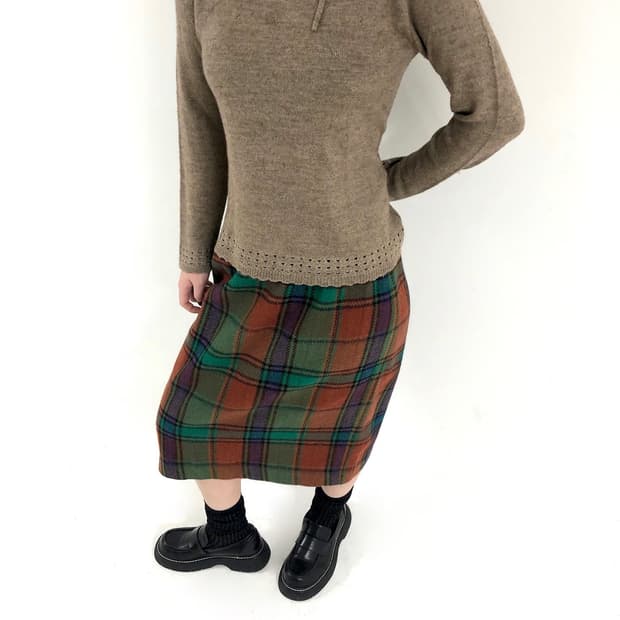 Ribbon Knit Flare Sweater