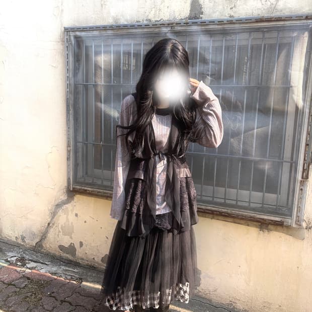 빈티지 다크 레이어드 코디세트