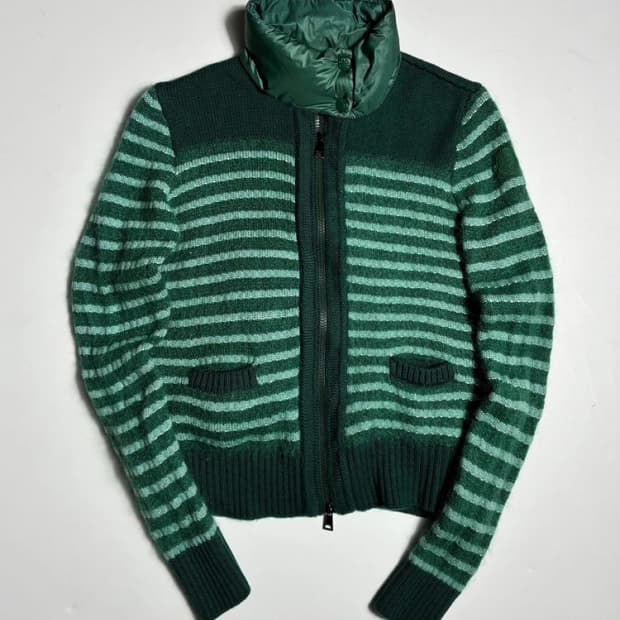 몽클레어 그르노블 울 니트 패딩 집업 R1715